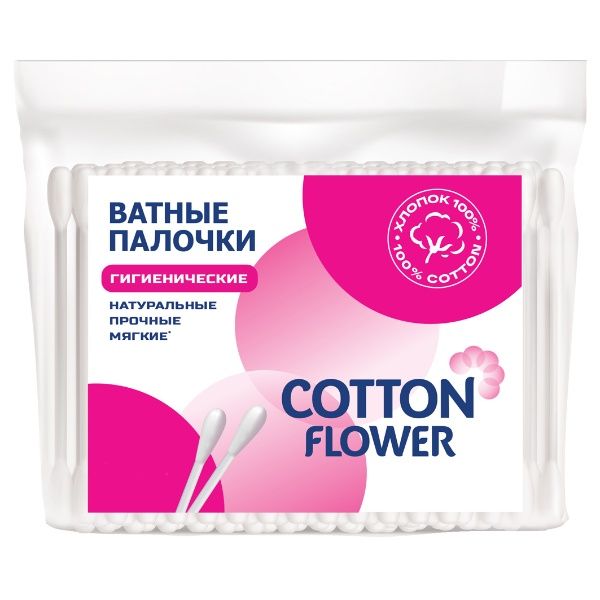 Изображение товара Ватные палочки Cotton flower 100шт Ватные палочки Cotton flower 100шт фотография