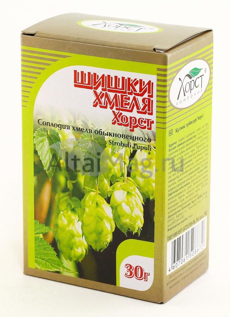 Хмель, соплодия, 30 г (Хорст) в Ачинске — купить недорого по низкой цене в  интернет аптеке AltaiMag