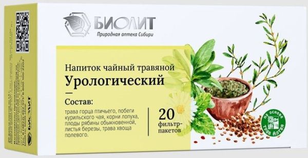 Изображение товара Чайный напиток травяной №30 Урологический Биолит №20 Чайный напиток травяной №30 Урологический Биолит №20 фотография