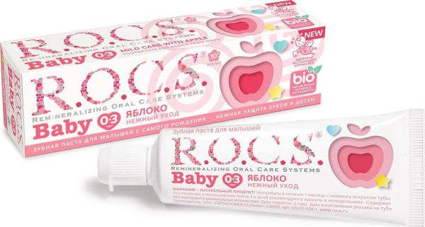 Изображение товара Рокс Baby зубная паста для детей 0-3 лет Яблоко 45г Рокс Baby зубная паста для детей 0-3 лет Яблоко 45г фотография