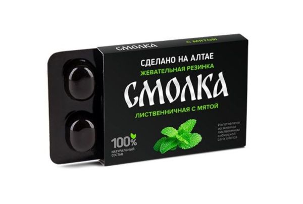 Изображение товара Смолка жевательная Лиственничная с Мятой Алтайфлора №5 Смолка жевательная Лиственничная с Мятой Алтайфлора №5 фотография