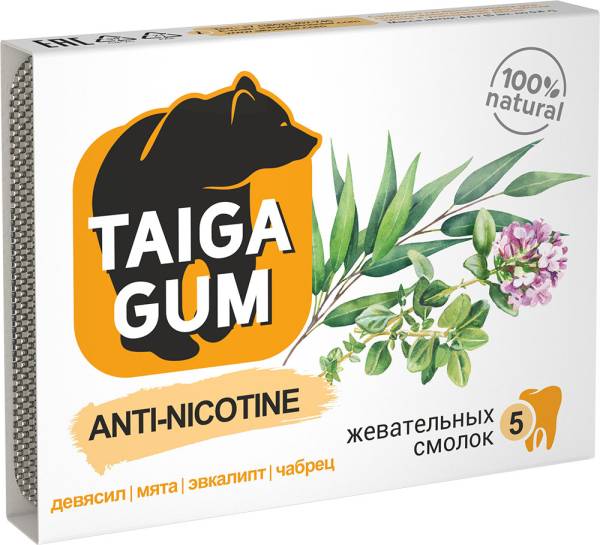 Изображение товара Смолка жевательная Taiga Gum против курения Алтайский нектар 5шт Смолка жевательная Taiga Gum против курения Алтайский нектар 5шт фотография