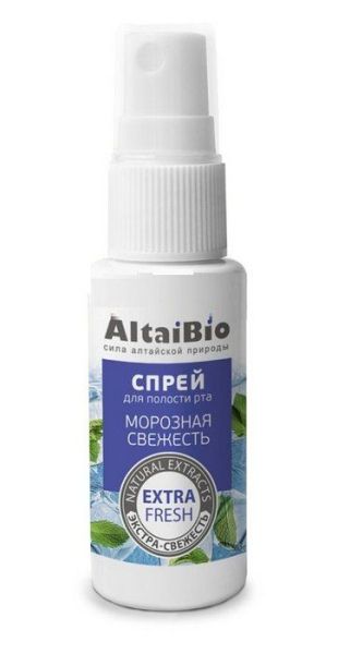 Изображение товара АлтайБио спрей освежитель для полости рта Морозная свежесть Две Линии 30мл АлтайБио спрей освежитель для полости рта Морозная свежесть Две Линии 30мл фотография