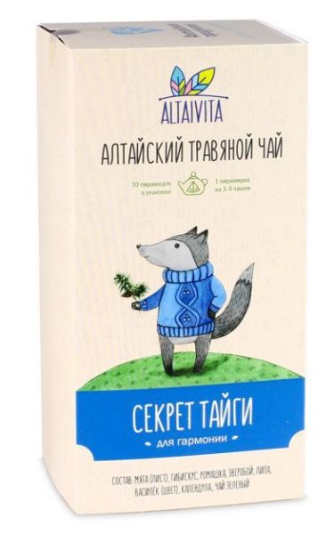 Изображение товара Чай травяной Алтайвита Секрет Тайги в пирамидках 10шт Чай травяной Алтайвита Секрет Тайги в пирамидках 10шт фотография